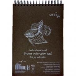 Bloc Acuarela Smiltainis Con Espiral Din A5 20 Hojas 280 Gr. Marron